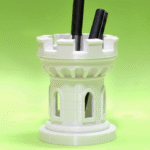 Fortress Tower Rook Chess Pen Holder for Office Desk, Study Table, Home Decor, Chess Lovers, Students, Gamers, Engineers, Teachers, Architects, Corporate Desks, Gift for Professionals – 3D Printed Organizer