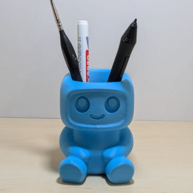 Cute Robot Pen Holder, Desk Organizer, Study Table Accessory, Office Desk Decor, Kids Room Decor, Gift for Students, Teachers, Engineers, Programmers, Home and Office Use – 3D Printed - Image 3