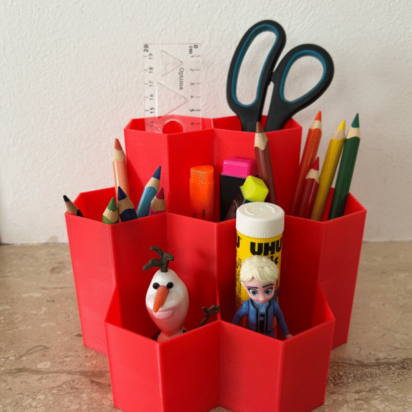 Honeycomb Pen Holder 3D Printed | Office Desk Organizer, Corporate Gift, Study Table Stand, Workstation Accessory, Home Office Decor, Promotional Desk Utility