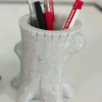 Tree Stump Pen Holder 3D Printed | Office Desk Organizer, Study Table Stand, Home Decor, Corporate Gift, School Gift, Return Gift, Eco Style Holder