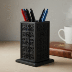 Poneglyph Pen Holder – Ancient One Piece Relic Inspired 3D Printed Desk Organizer, Anime Gift, Otaku Collectible, Office Desk Decor, Study Table Accessory, Gaming Desk Decoration, Creative Pen Stand