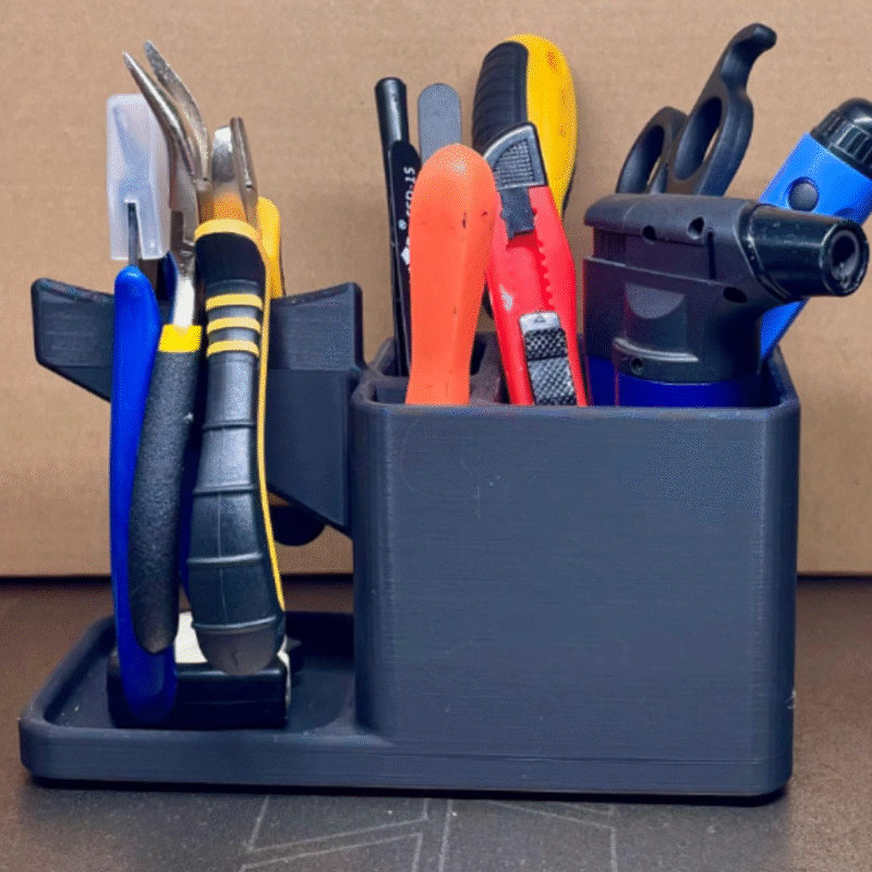 3D Printed 3D Printer Tool Organizer, Workshop Desk Organizer, Maker Lab Tool Holder, Electronics Repair Stand, Engineering College Utility, Industrial Maintenance Organizer - Image 3