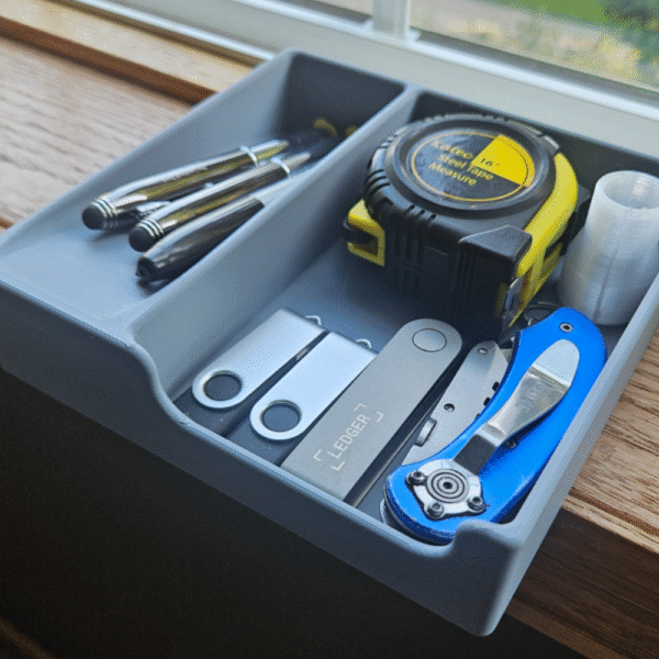 Simple Desk Tray, 3D Printed Desk Organizer, Office Desk Tray, Home Office Organizer, Study Table Accessory, Corporate Gift, Personalized Desk Utility, Minimal Desk Storage