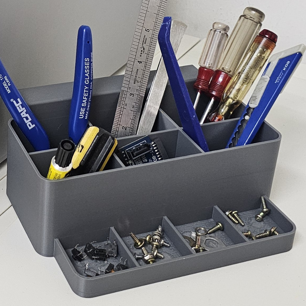 1 Parametric 3D Printed Tool Box with Magnetic Screw Tray, Workshop Tool Organizer, Electronics Repair, Mechanical Assembly, DIY Projects, Industrial Maintenance, Home & Professional Use - Image 1