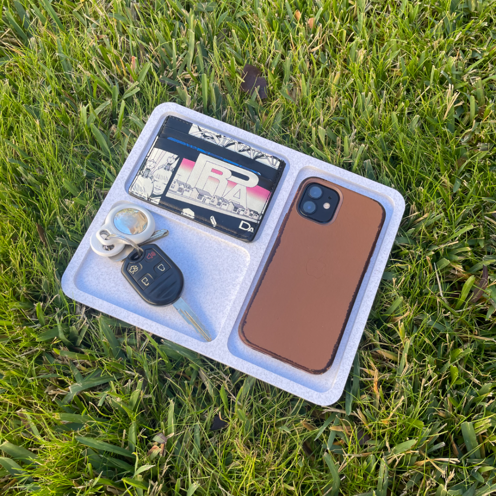 1 Modern Catch-All Tray, 3D Printed Desk Organizer for Phone, Wallet, Keys, Home Decor Organizer, Office Desk Accessory, Bedside Table Organizer, Entryway Tray, Gift for Home, Office, Startup, IT, Corporate, Personal Use - Image 1