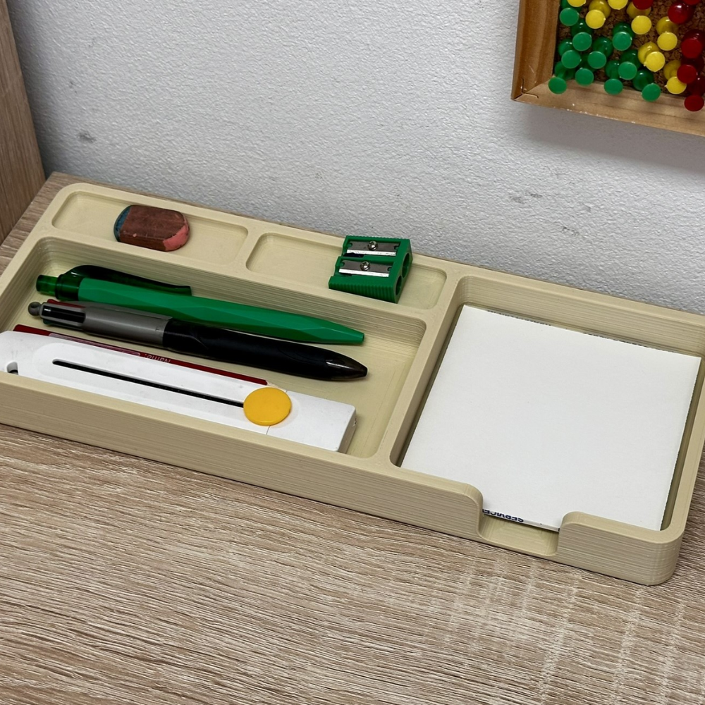 1 Desk Tray Organizer, Office Desk Storage, Document Holder, Stationery Tray, Home Office, Corporate Office, Study Table, Reception Desk, Workspace Organizer, 3D Printed Desk Tray - Image 1