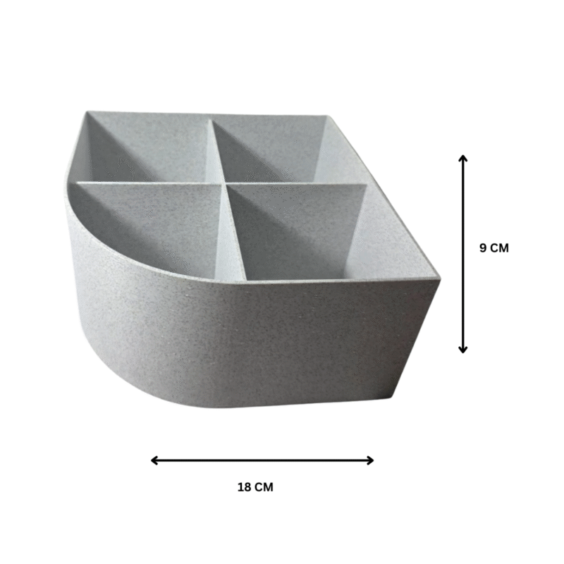 3D Printed Corner Organizer, Desk Corner Storage, Office Desk Organizer, Home Study Table Organizer, Workspace Corner Holder, Tabletop Organizer for Office Home School, Minimal Desk Accessories, Space Saving Corner Organizer - Image 2