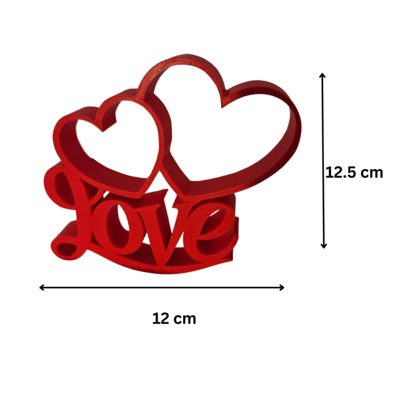 Scritta Love 3D Printed Decor, Home Decor Accent, Romantic Table Decor, Living Room Decor, Bedroom Decor, Couple Gift, Anniversary Gift, Valentine Gift, Housewarming Decor, Shelf Decor, Office Desk Decor - Image 2