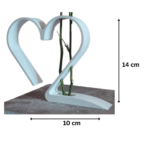 Heart-Shaped Dual Rose Vase, 3D Printed Love Decor, Table Decor, Romantic Gift, Couple Gift, Anniversary Gift, Valentine Gift, Home Decor, Bedroom Decor, Living Room Decor, Cafe Decor, Office Desk Decor, Wedding Gift - Image 2