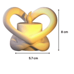 Infinite Love 3D Printed Candle Holder, Valentine Gift, Romantic Home Decor, Couple Gift, Anniversary Gift, Wedding Gift, Bedroom Decor, Living Room Decor, Table Decor, Proposal Gift, Love Theme Decor - Image 2
