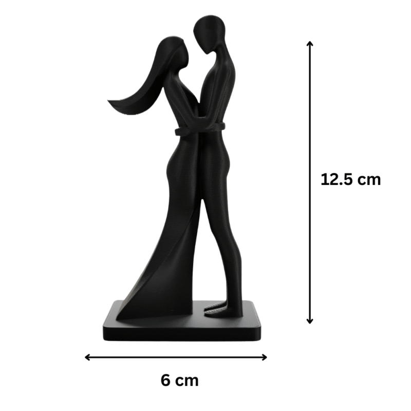 Cute Valentine’s Couple Statue, Romantic Love Showpiece, 3D Printed Couple Figurine, Valentine Gift, Anniversary Gift, Wedding Gift, Home Decor, Bedroom Decor, Living Room Decor, Table Decor, Shelf Decor, Couple Gift - Image 2
