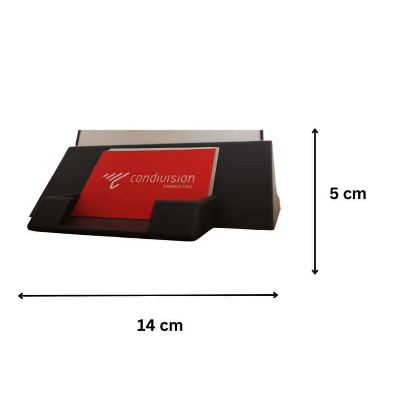 3D Printed Sign Display with Business Card Holder, Desk Name Plate, Reception Counter Sign, Office Table Display, Shop Cash Counter Display, Clinic Desk Sign, Cafe Table Sign, Small Business Branding Stand - Image 2