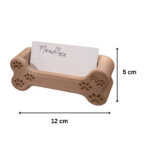 Dog Bone 3D Printed Business Card Holder, Desk Organizer, Office Table Decor, Pet Lover Gift, Corporate Desk Accessory, Reception Counter Display, Clinic Desk Stand, Gift for Dog Lovers - Image 2