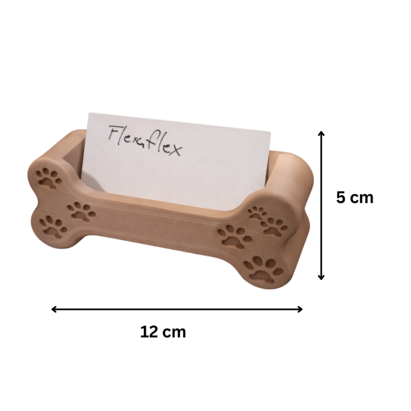 Dog Bone 3D Printed Business Card Holder, Desk Organizer, Office Table Decor, Pet Lover Gift, Corporate Desk Accessory, Reception Counter Display, Clinic Desk Stand, Gift for Dog Lovers - Image 2
