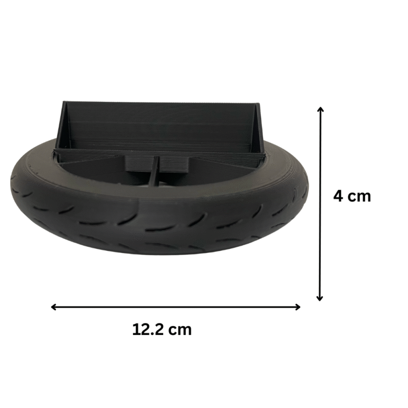 Motorcycle Wheel & Tire Business Card Holder, Bike Lover Desk Decor, Office Table Card Stand, Garage Decor Gift, Biker Gift, Automotive Desk Accessory, 3D Printed Card Holder - Image 2