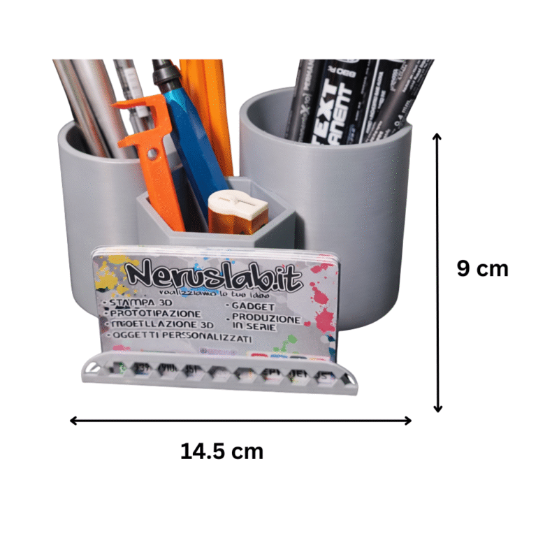 3D Printed Desk Organizer with Pen, Pencil & Business Card Holder, Office Table Organizer for Home Office, Corporate Desk Use, Study Table, Reception Desk, Gift for Professionals - Image 2