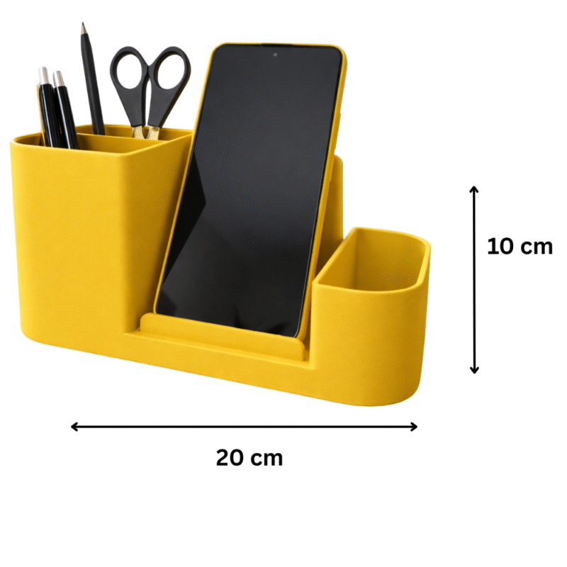 Office Desk Organizer with Integrated Phone Holder, Workspace Storage for Office, Home, IT Company, Corporate Desk, Study Table, Reception, Manager Cabin, 3D Printed Desk Accessory - Image 2