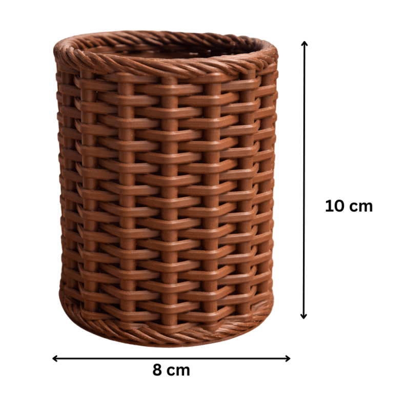Woven Pencil Holder, 3D Printed Desk Organizer, Office Table Stationery Stand, Study Table Pen Holder, Corporate Gift, Home Office Accessory, Workspace Organizer, Educational Gift - Image 2