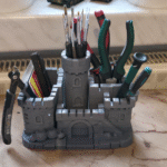 3D Printed Pen Brush Holder, Desk Organizer for Office, School, College, Art Studio, Corporate Desk, Home Office, Gift Item, Utility Desk Accessory