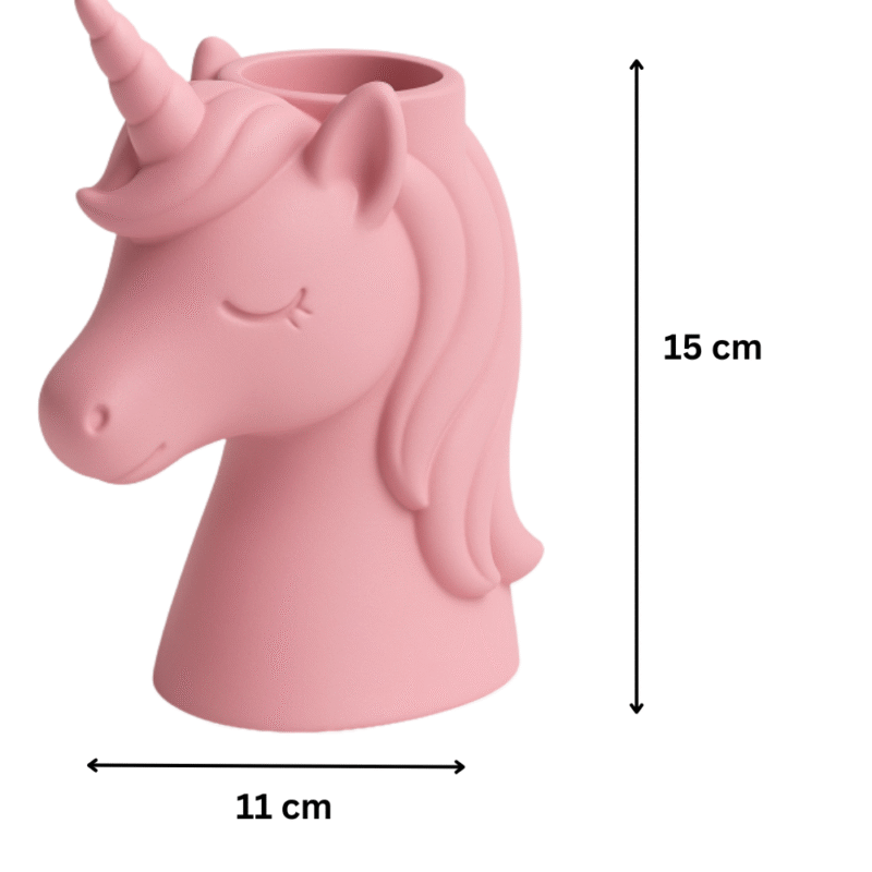 Unicorn Pen Holder, 3D Printed Desk Organizer, Kids Study Table Accessory, Office Desk Decor, School Stationery Holder, Home Workspace Storage, Gift for Children, Creative Desk Utility - Image 2
