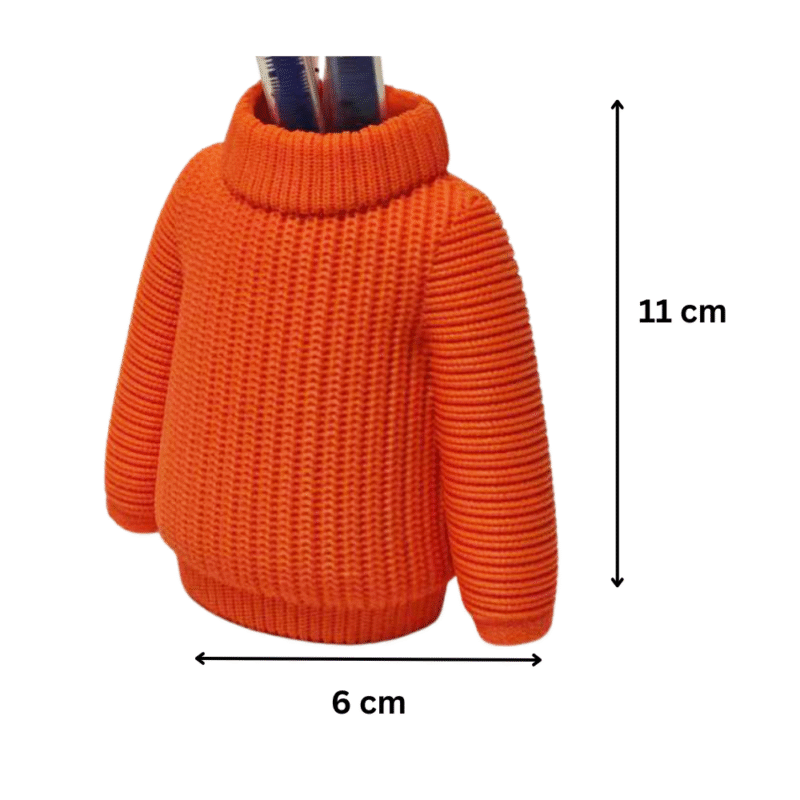 Knitted Sweater Pen Holder, 3D Printed Desk Organizer, Woolen Shop Display, Clothing Shop Counter Stand, Office Desk Pen Stand, Study Table Organizer, Home Office Decor, Gift Item - Image 2