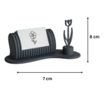 3D Printed Business Card Holder with Decorative Design, Office Desk Organizer, Corporate Gift, Executive Table Accessory, Reception Desk Use, Startup Office, IT Office, Industrial Office, Home Workspace - Image 2