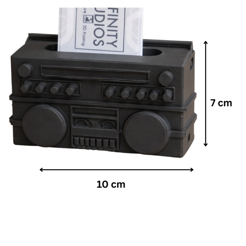 Boombox Form Business Card Holder, 3D Printed Desk Organizer, Office Table Card Stand, Workspace Accessory, Corporate Office Gift, Startup Desk Decor, Professional Table Display - Image 2
