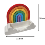 Rainbow 3D Printed Business Card & Napkin Holder, Office Desk Organizer, Restaurant Table Accessory, Café Counter Stand, Reception Desk Holder, Corporate Gift, Workspace Organizer - Image 2