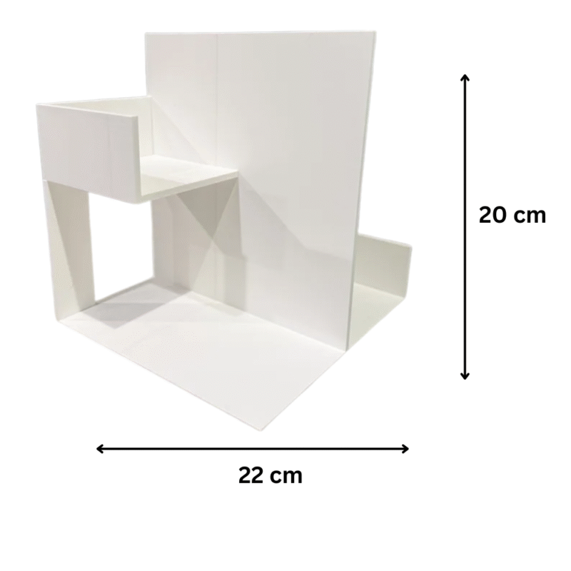 Display Shelf Organizer, 3D Printed Storage Rack, Desk Organizer, Office Display Shelf, Retail Counter Display, Home Decor Shelf, Showroom Product Stand, Corporate Office Utility, Study Table Organizer - Image 2