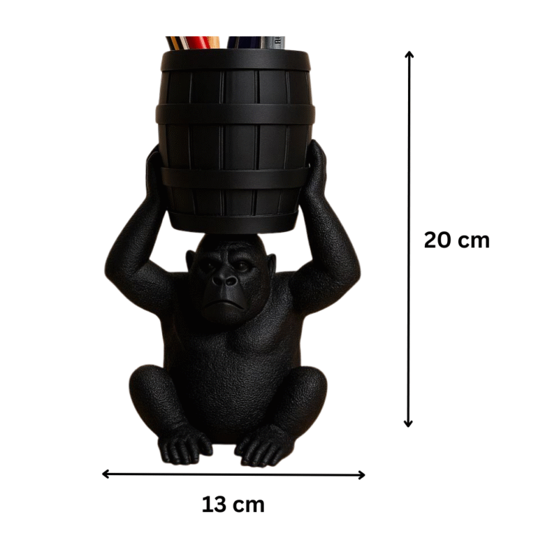 Cool Gorilla Desk Organizer, 3D Printed Table Organizer for Office Desk, Study Table, Home Workspace, Pen Stand, Stationery Holder, Mobile Stand, Gift for Office, School, College, Corporate, Home Use - Image 2