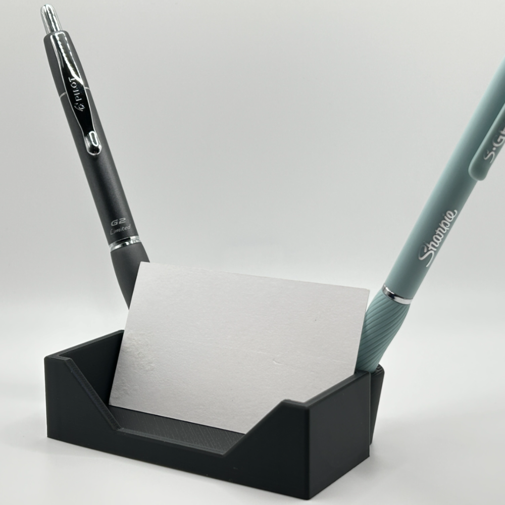 1 3D Printed Business Card Holder, Pen Holder, Desk Organizer, Office Stationery Stand, Corporate Gift, Promotional Gift, Office Desk Accessory, Employee Gift, Executive Desk Utility - Image 1