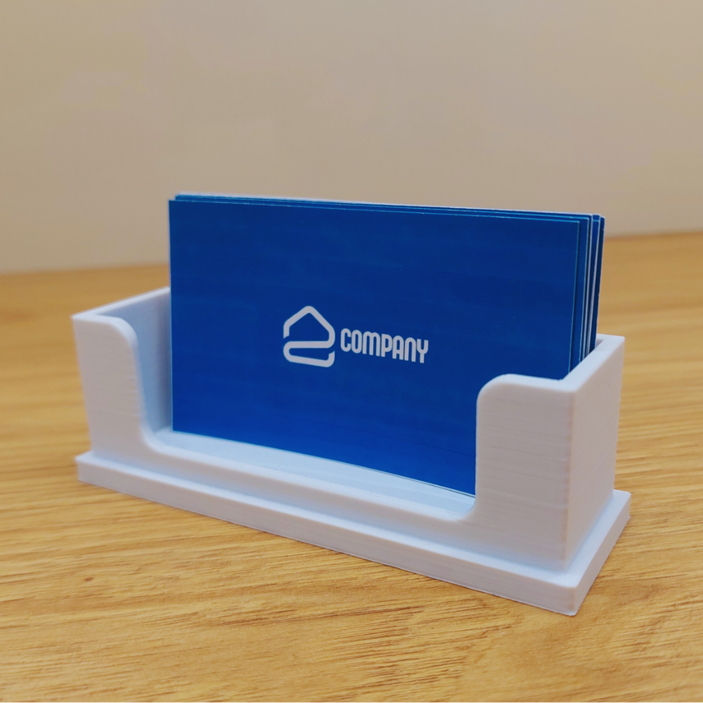 1 Simple Business Card Holder, Stylish Card Holder Container, 3D Printed Business Card Stand, Office Desk Card Organizer, Corporate Gift, Professional Desk Accessory, Visiting Card Holder for Office, Industry Gift Item - Image 1