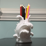 Beach Waves Inspired Flower Vase Pen Holder for Office Desk, Home Décor, Corporate Gift, Study Table Organizer, Reception Display, Hotel Table, 3D Printed Designer Holder