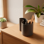 Laulau 3D Printed Pencil Pen Holder for Office Desk, Study Table, Home, Corporate Gifting, School, College, Teacher Gift, Student Gift, Business Desk Organizer, Work From Home Accessories