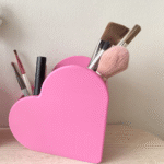 Heart Shape 3D Printed Pen Holder, Makeup Brush Stand, Desk Organizer, Office Table Decor, Study Table Organizer, Gift for Home, Gift for Office, Gift for Students, Gift for Teachers, Gift for Friends