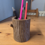 Tree Trunk Pen Pot, 3D Printed Desk Organizer, Office Table Decor, Study Table Pen Holder, Corporate Desk Gift, Home Office Accessory, School & College Stationery Stand, Creative Gift for Professionals