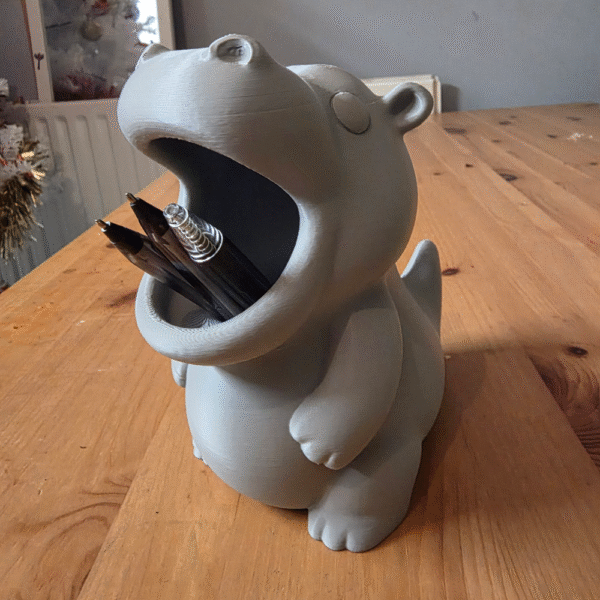 Hippo Pen Pot – 3D Printed Desk Organizer for Office, Home, School, Corporate, Startup, IT, Industrial, Hospital, Bank, Reception, Study Table, Workstation, Front Desk, Gift Purpose