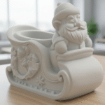 Santa Claus Sleigh Pen Holder – Christmas Desk Organizer, Holiday Office Decor, Secret Santa Gift, Corporate Festive Gift, Home & Office Stationery Stand, School & Kids Table Decor, 3D Printed Desktop Organizer