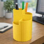 Quarter Grid Storage Tube & Pen Holder | 3D Printed Desk Organizer, Office Stationery Stand, Workshop Tool Holder, School Supply Storage, Table Organizer, Home & Industrial Use