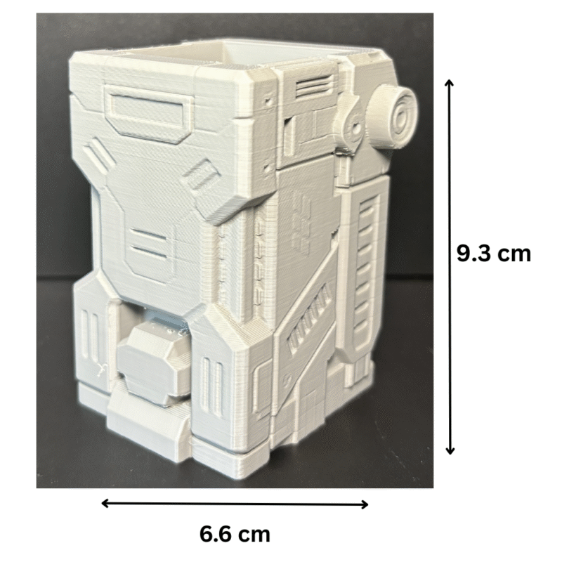 Cyber Mecha Style Pen Holder, Desktop Organizer, Office Table Decor, Study Table Accessory, Gamer Desk Setup, 3D Printed Robot Pen Stand, Tech Desk Gift, Corporate Office Decor, Home Office Utility, Mechanical Toy Style Holder - Image 2