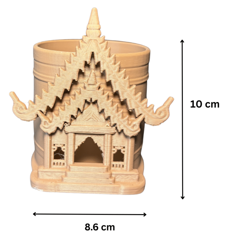 Xishuangbanna Style 3D Printed Pen Holder, Desk Organizer, Office Decor, Study Table Stand, Home Decor, Gift for Students, Teachers, Designers, Engineers, Architects, Artists, Corporate Desk, Personal Workspace - Image 2