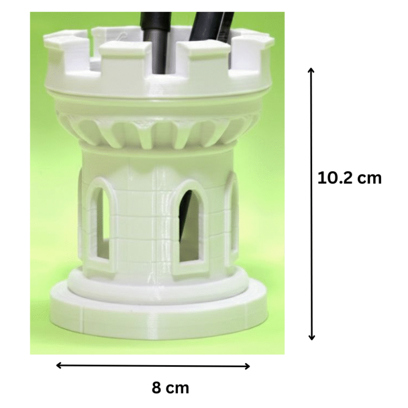 Fortress Tower Rook Chess Pen Holder for Office Desk, Study Table, Home Decor, Chess Lovers, Students, Gamers, Engineers, Teachers, Architects, Corporate Desks, Gift for Professionals – 3D Printed Organizer - Image 2