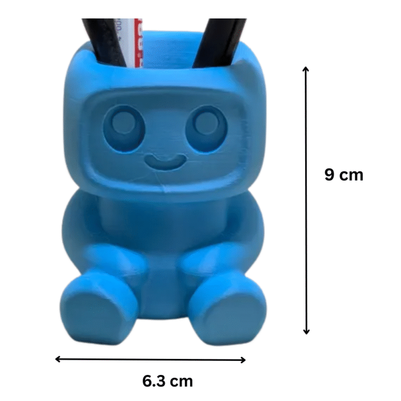 Cute Robot Pen Holder, Desk Organizer, Study Table Accessory, Office Desk Decor, Kids Room Decor, Gift for Students, Teachers, Engineers, Programmers, Home and Office Use – 3D Printed - Image 2