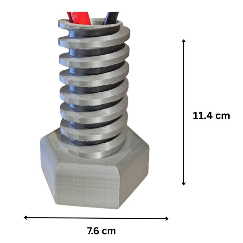 Bolt Pen Holder 3D Printed Desk Organizer for Office, Engineer, Factory, Workshop, Corporate Desk, Industrial Gifting, Tool-Style Stationery Stand - Image 2