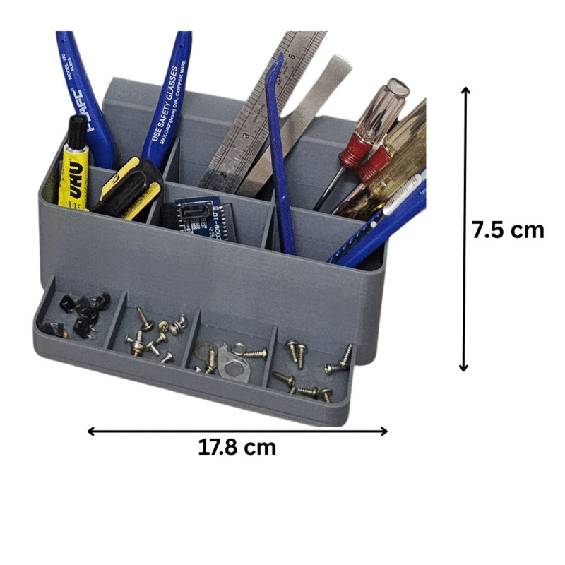 Parametric 3D Printed Tool Box with Magnetic Screw Tray, Workshop Tool Organizer, Electronics Repair, Mechanical Assembly, DIY Projects, Industrial Maintenance, Home & Professional Use - Image 2