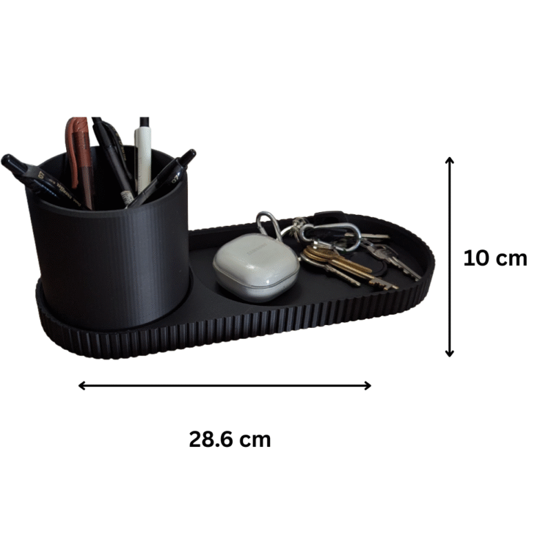 Modern Desk Organizer with Pen Holder and Tray, Office Desk Storage, Study Table Organizer, Workspace Accessory, Home Office & Corporate Desk Gift, 3D Printed - Image 2