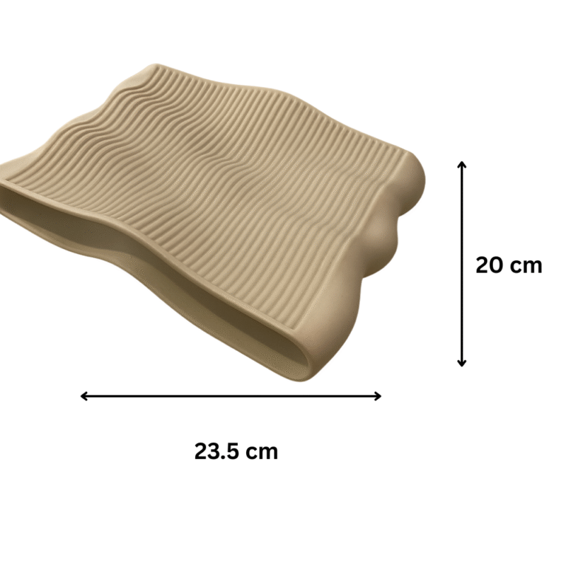 Sculptural Wavy Decorative Storage Tray, 3D Printed Home Decor Organizer, Desk Tray, Vanity Tray, Entryway Catchall, Office Table Accessory, Modern Gift Item - Image 2