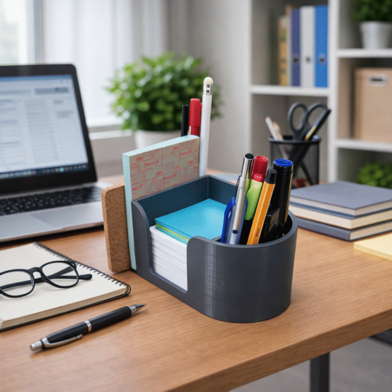 Office Desk Organiser, Workspace Storage, Pen Holder, Table Organizer, Home Office, Study Desk, Corporate Office, IT Office, Educational Institutes, 3D Printed Desk Accessory - Image 3