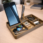 Table Universal Organizer with Mobile Stand, Desk Organizer, Office Table Storage, Study Table Organizer, Home Workspace Accessory, Reception Desk Organizer, 3D Printed Desk Utility for Office, Home, School, Corporate Use - Image 3