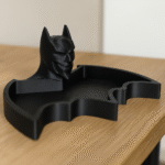 Batman Catchall Tray, Desk Organizer, Keys Wallet Coins Holder, Office Desk Accessory, Home Study Table Organizer, 3D Printed Dark Knight Storage Tray, Gift for Fans, Workspace Decor, Tabletop Organizer